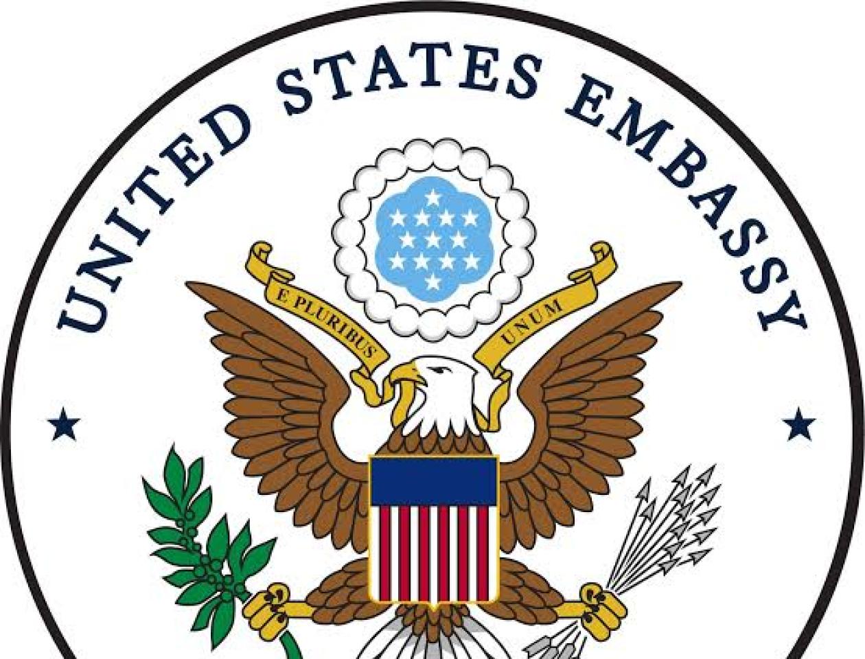 Logo de l'ambassade des États-Unis à Kinshasa 
