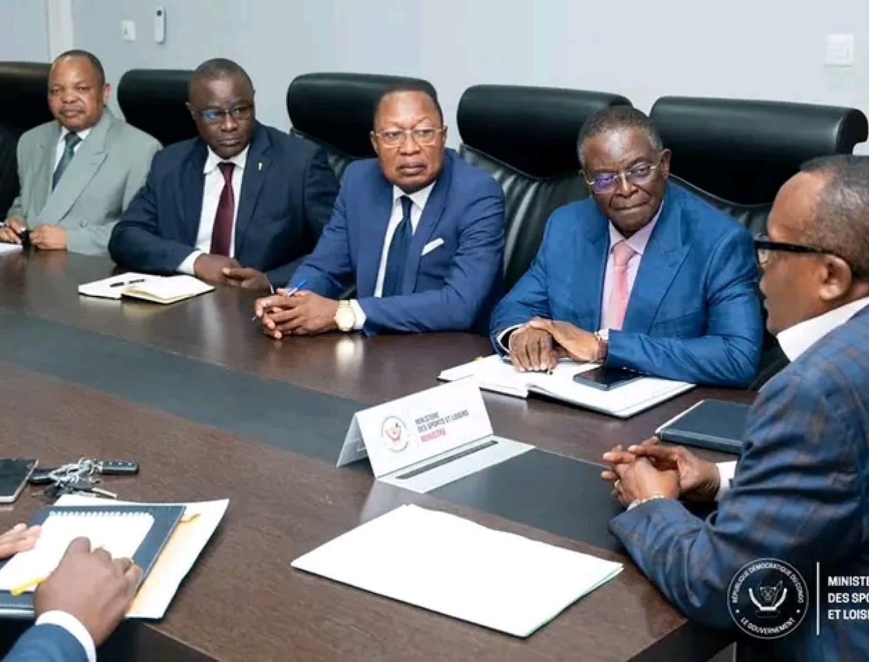 Président du Conor de l'UNIFAC au cabinet du Ministre des Sports et Loisirs le 23 mai 2023,Ph. Min. Sports et loisirs. 