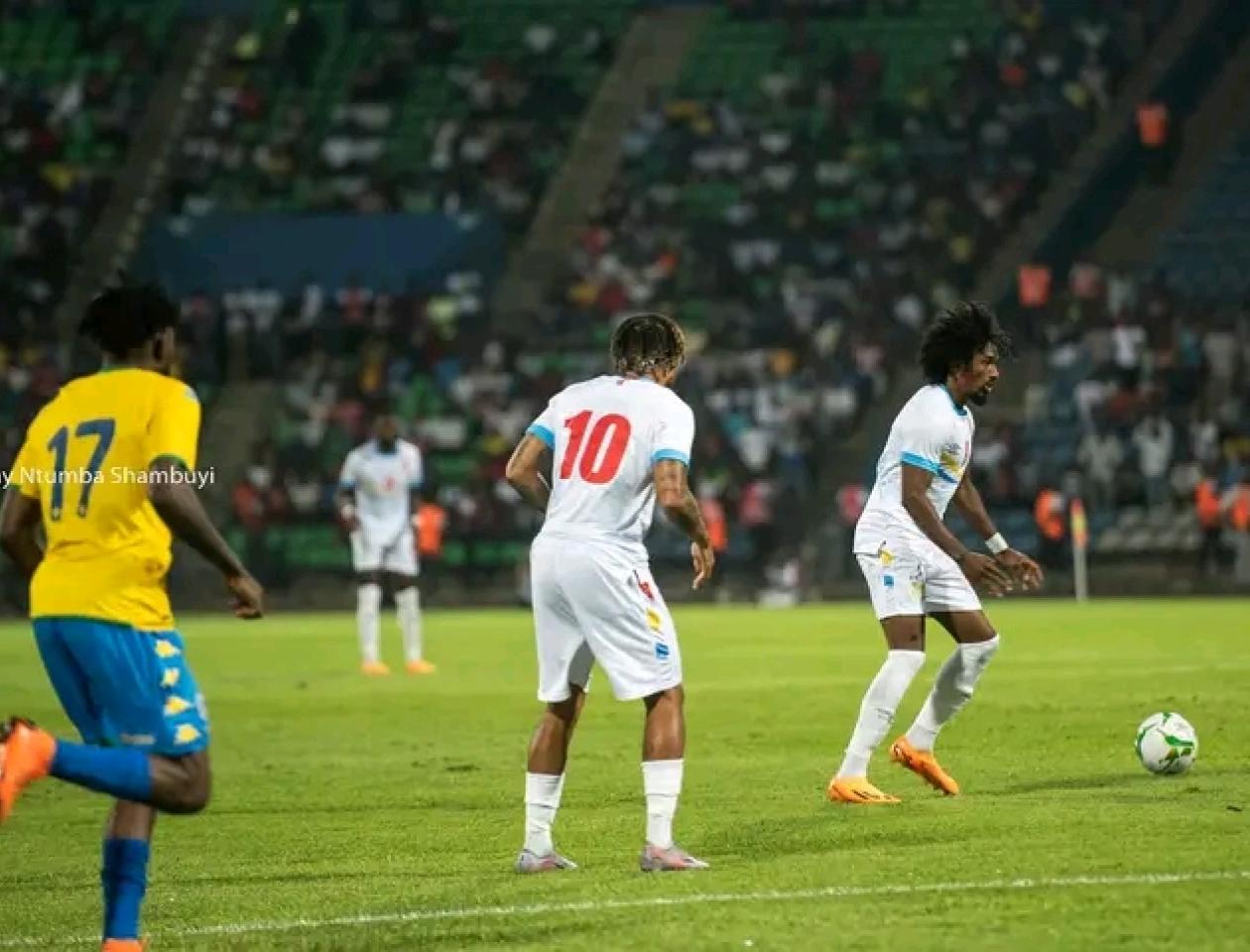 Une phase de jeu lors de la rencontre entre le Gabon et la RDC, le 18 juin 2023