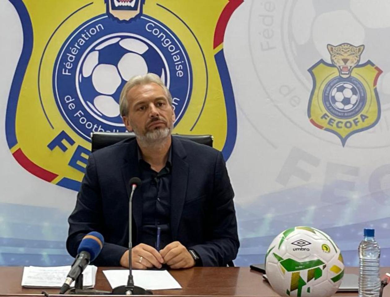 Conférence de presse du Sélectionneur de la RDC au siège de la Fédération Congolaise de Football Association , Ph. FECOFA 