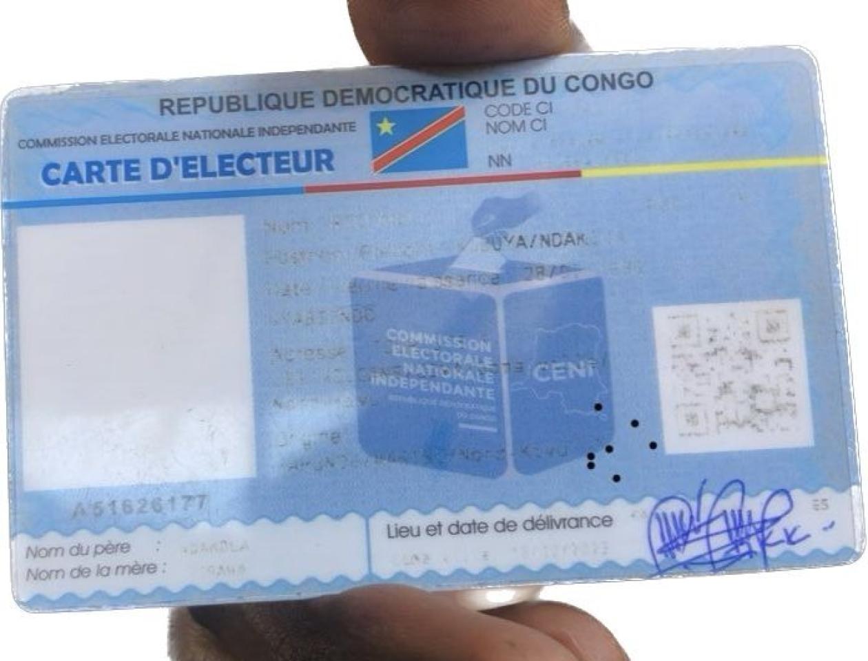 Carte d'électeur détérioré 