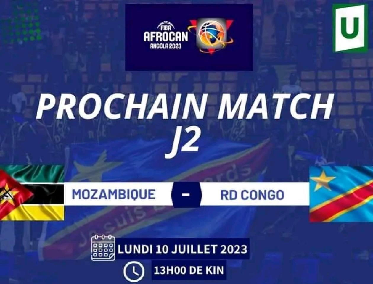 Afrocan Angola 2023 :Affiche d'annonce de la rencontre République Démocratique du Congo et la Mozambique 