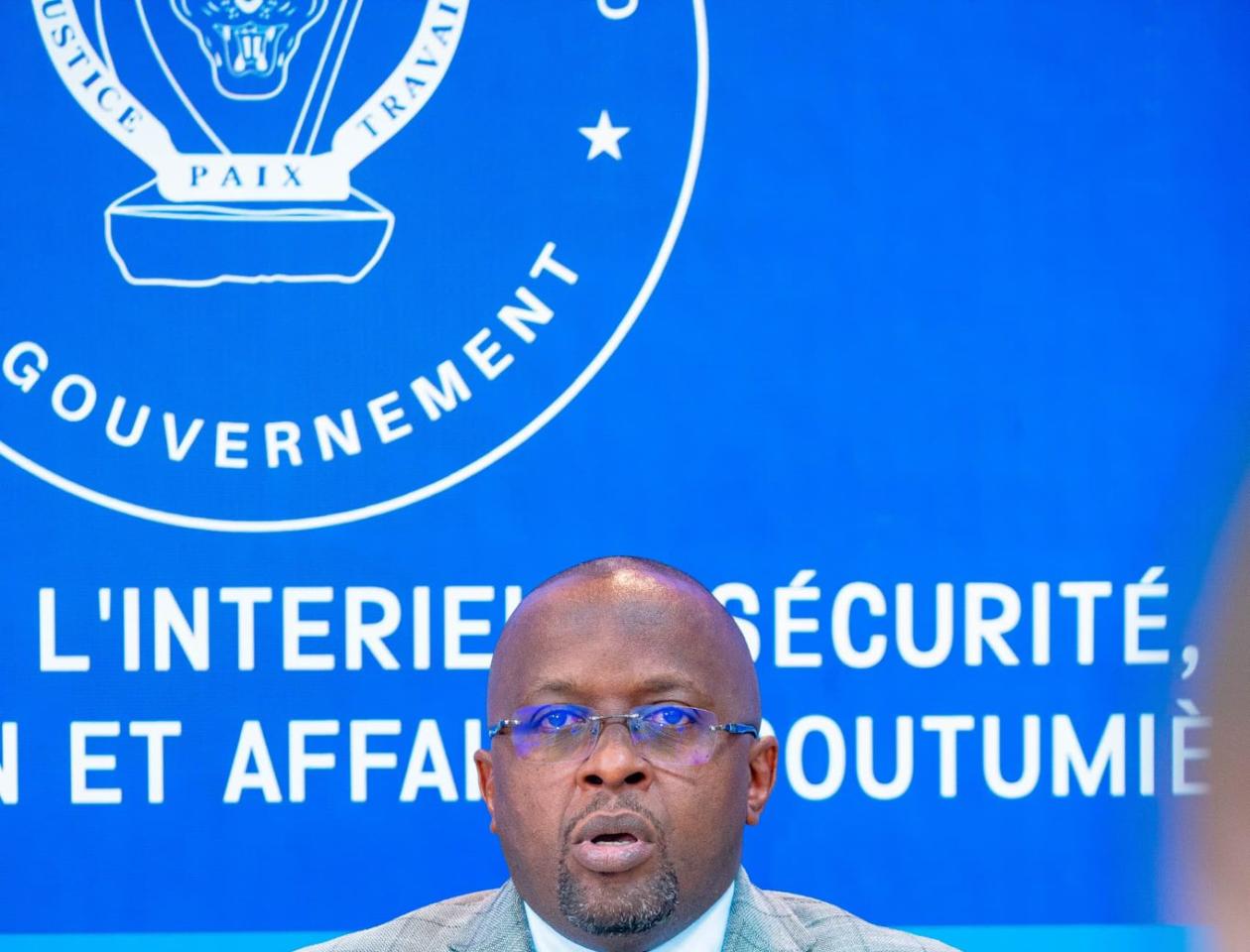 Jacquemain Shabani, ministre de l'intérieur, sécurité, décentralisation,  et affaires coutumières 