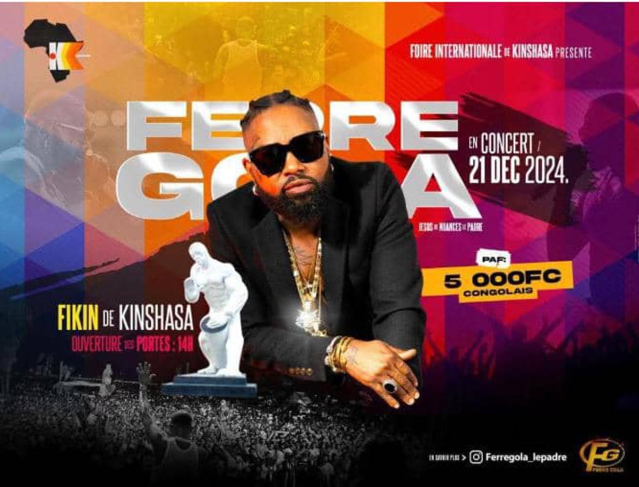 Affiche du concert de Ferre, le 21 décembre 2024, à la Fikin 